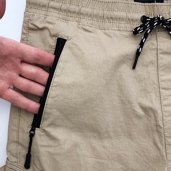 ENCRYPTED Mens Relaxed Tapered Fit Jogger Sand Stretch Breathable 6 Pockets Sz L - Picture 4 of 16